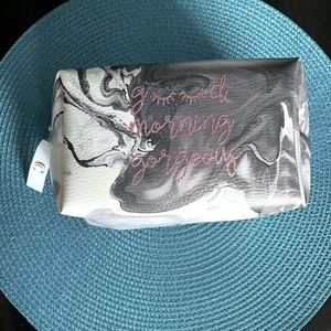 Charming Charlie Gray Marble Swirl Cosmetic Bag